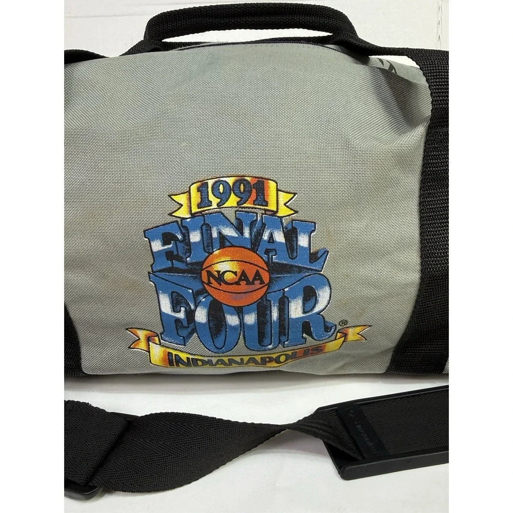 Vtg BF Goodrich 1991 FINAL FOUR INDIANAPOLIS Duffel Bag Gray Canvas Carry On